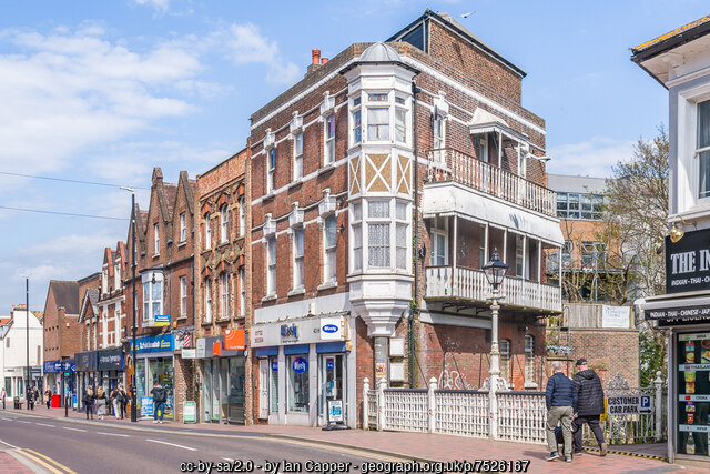 Buildings on Tonbridge High Street. The street, not the cafe interior.
